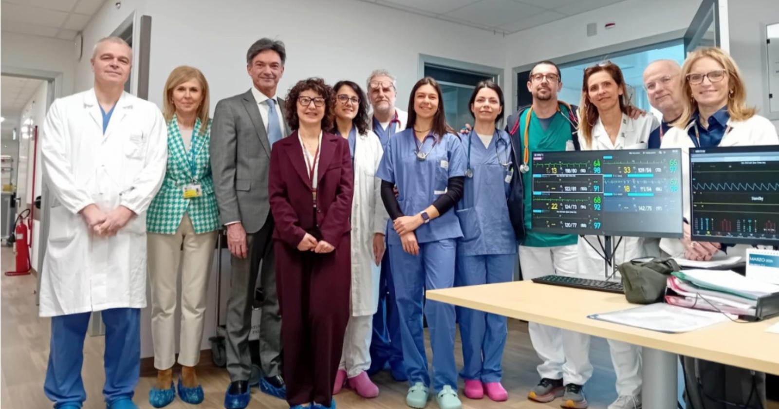 Filippi, prima visita in ospedale