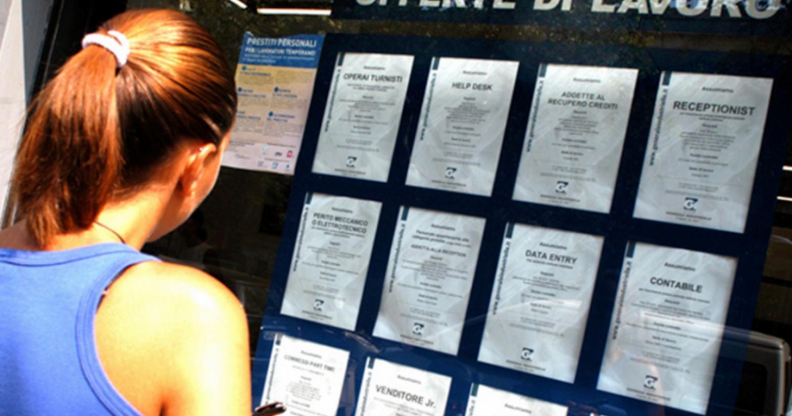 Lavoro, crescono solo gli scoraggiati