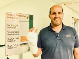 Cavallari si frattura una mano, operato è già pronto a tornare in pista
