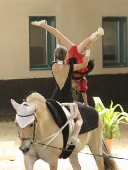 Acrobazie e volteggi in sella