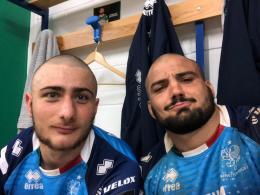 Bibi Quaglio "rasato" per solidarietà