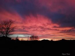 Uno stupendo tramonto tinto di rosso