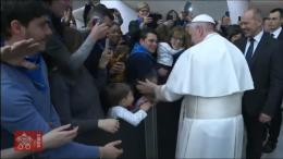 L'emozionante incontro con Papa Francesco