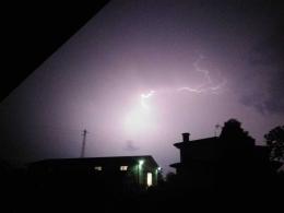 Una fulminazione eccezionale nel cielo del Polesine