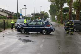Viale Porta Po allagata e chiusa