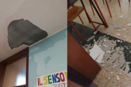 Crollano pezzi di soffitto in aula