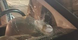 Sassi e laser contro le auto di passaggio