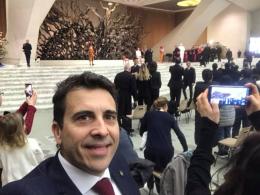 L'assessore Corazzari a Roma dal Papa 