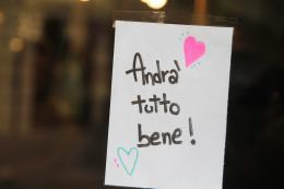 "Si chiude. Per voi e per noi. #andràtuttobene"