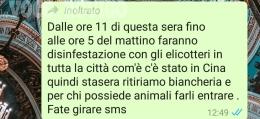 "Disinfestazione con gli elicotteri in tutta la città" ma è una fake news