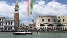 La magia delle Frecce Tricolore sui cieli del veneto