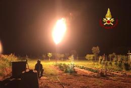 Maxi perdita di gas: pompieri all'opera tutta la notte
