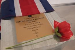 Un fiore e una preghiera per il pilota ucciso in combattimento