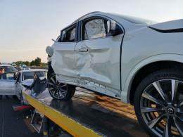 Schianto a catena in autostrada, all'altezza del cantiere. 