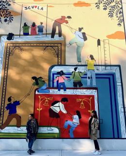 Un nuovo murale di Kiki Skipi sulla scuola