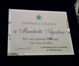 Il Comune festeggia i 100 anni di Agostino