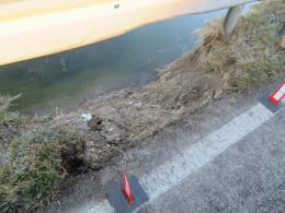La strada cede in via Chieppara