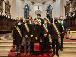 I sindaci insieme per salutare Adriano Tessarollo