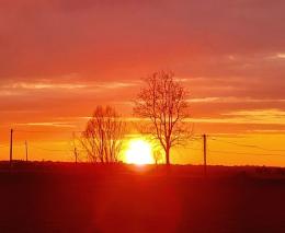 Tramonto rosso, che spettacolo sul Polesine!