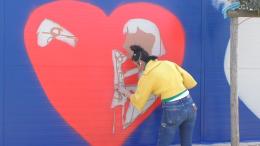 Un murales di amore con Deltarte 