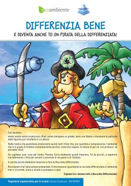 Un pirata a scuola amante dell'ambiente 