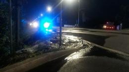 Perdita d'acqua, cascata in viale Porta Adige: cala la pressione in città