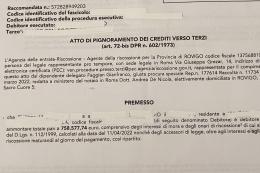 Pensionato riceve una cartella da 700mila euro