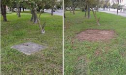 Ripulito dal cemento dopo 30 anni