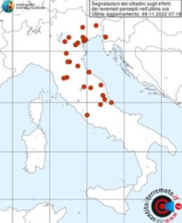 La terra trema da  Fano a Rovigo all'alba