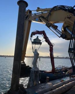 Nuove briccole, statua della Madonna al sicuro