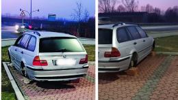 Bmw abbandonata sui forati