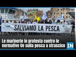 Marinerie in protesta contro le restrizioni Ue sulla pesca a strascico