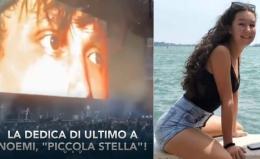 La dedica di Ultimo a Noemi, morta a 16 anni in scooter