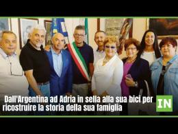 Dall'Argentina ad Adria in sella alla sua bici per ricostruire la storia della sua famiglia