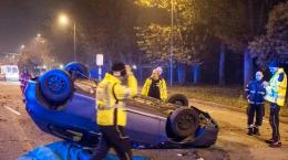 Paurosa carambola in viale Mediterraneo