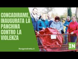 Concadirame, inaugurata la panchina contro la violenza