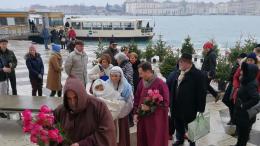 Il presepe sull'acqua fino all'Isola di San Giorgio