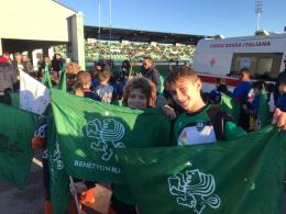 Il mini rugby del Villadose allo  Stadio Monigo di Treviso