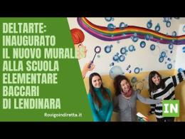 Inaugurato il nuovo murales alla scuola elementare Baccari di Lendinara