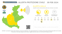 La Protezione Civile dirama allerta gialla per il Veneto