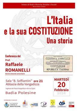 Conferenza "L'Italia e la sua costituzione. Una Storia" con Raffaele Romanelli
