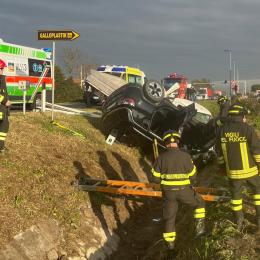 Suv contro furgone, gravissima una donna polesana