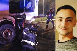 Niccolò muore a 25 anni contro un camion