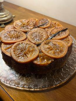 Torta rovesciata di arance bionde