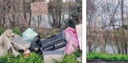 Rifiuti a cielo aperto, ripulita l’area