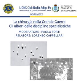La chirurgia nella Grande Guerra
