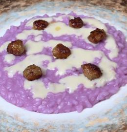 RISOTTO AL CAVOLO VIOLA E SALSICCIA