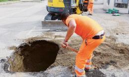 Asfaltature in via Chiarugi