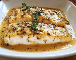 FILETTO DI MERLUZZO IN SALSA DI SENAPE