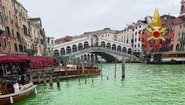 Venezia, ancora verde il Canal Grande